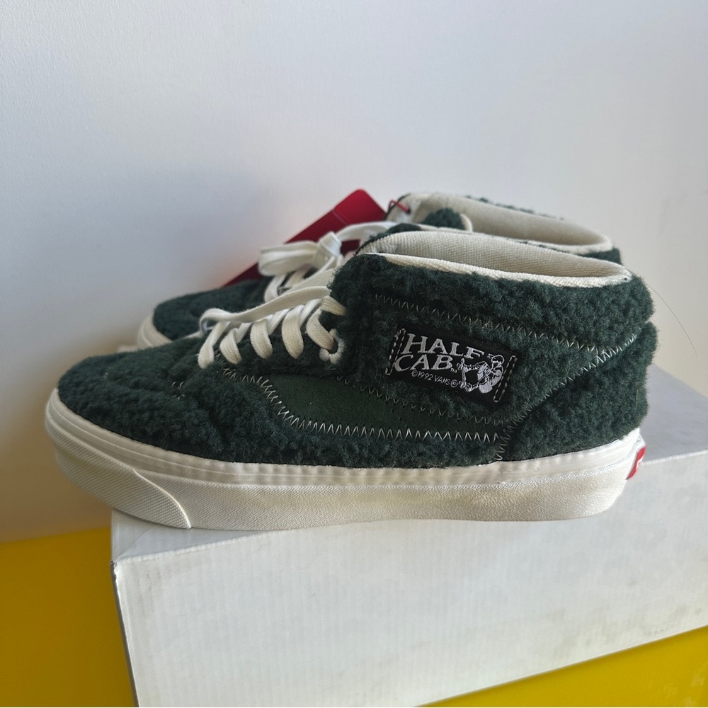 VANS Half Cab NYC Sandy Liang Green Fleece Sneakers
